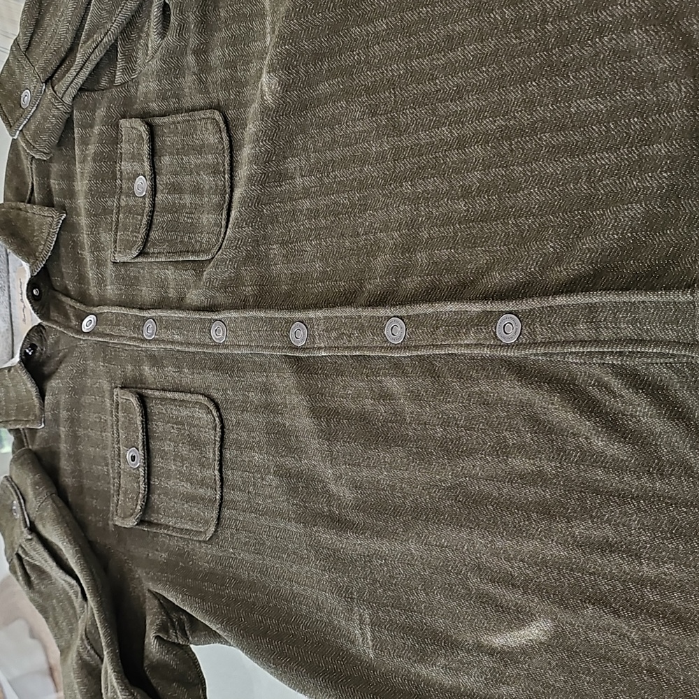 🌴HP🌴Tommy Bahama Shirt Jacket Men's Olive Green Fleece Medium - Picture 4 of 14